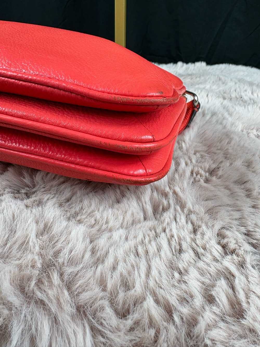 Kate Spade New York Jackson Street Harlyn Coral Red Leather Crossbody - Picture 6 of 10